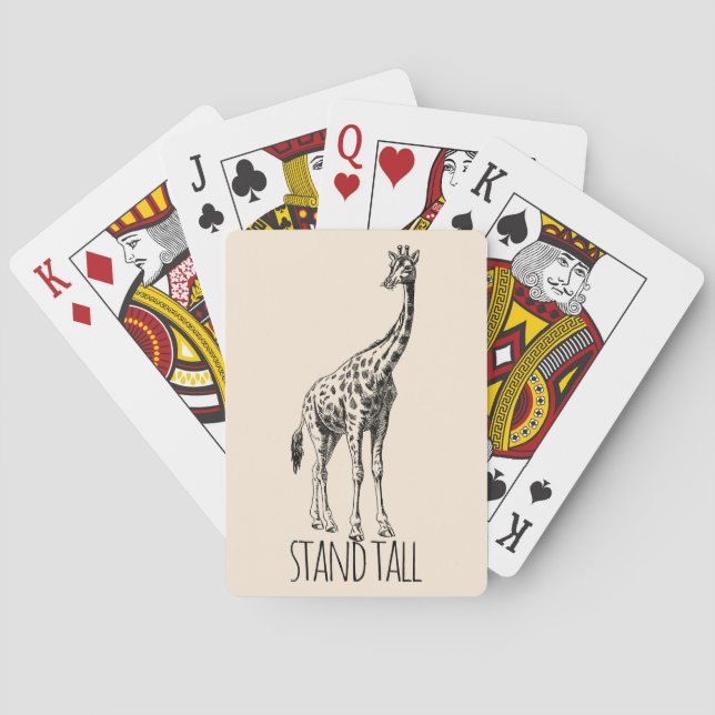 Baraja De Cartas Stand Tall Graceful Giraffe (Reverso)