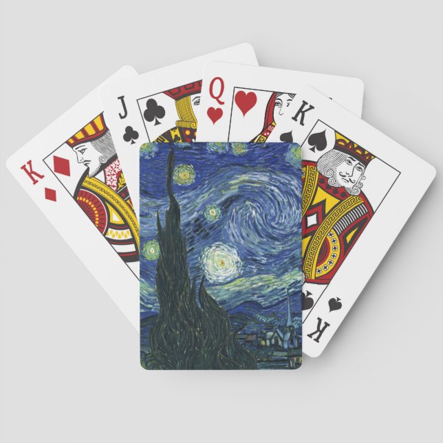 Baraja De Cartas Starry Night Vincent van Gogh Arte Impresionante (Reverso)