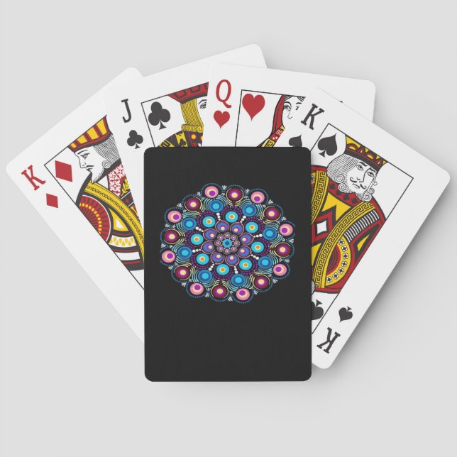 Baraja De Cartas Starry Night Whimsigoth Dot Mandala (Reverso)