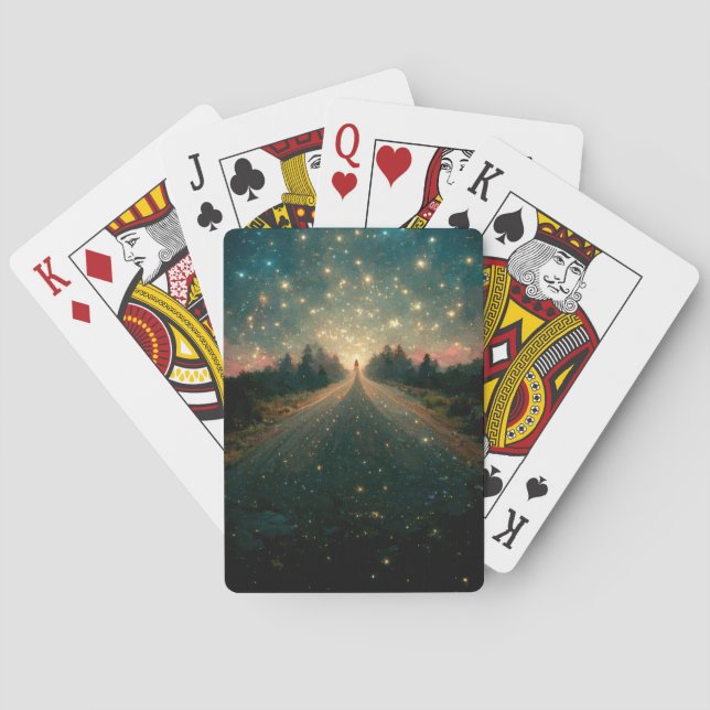 Baraja De Cartas Starry Road Fantasy Paisaje Sci-Fi (Reverso)