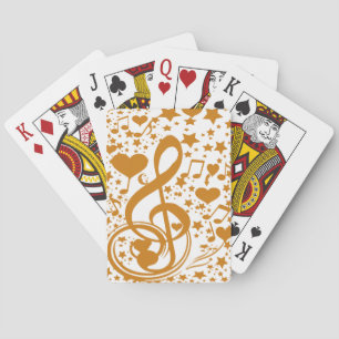 Baraja De Cartas Stars, Hears and The Music Notes, Gold_
