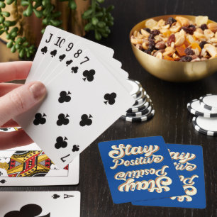 Baraja De Cartas STAY POSITIVE divertido diseño retro de tipografía