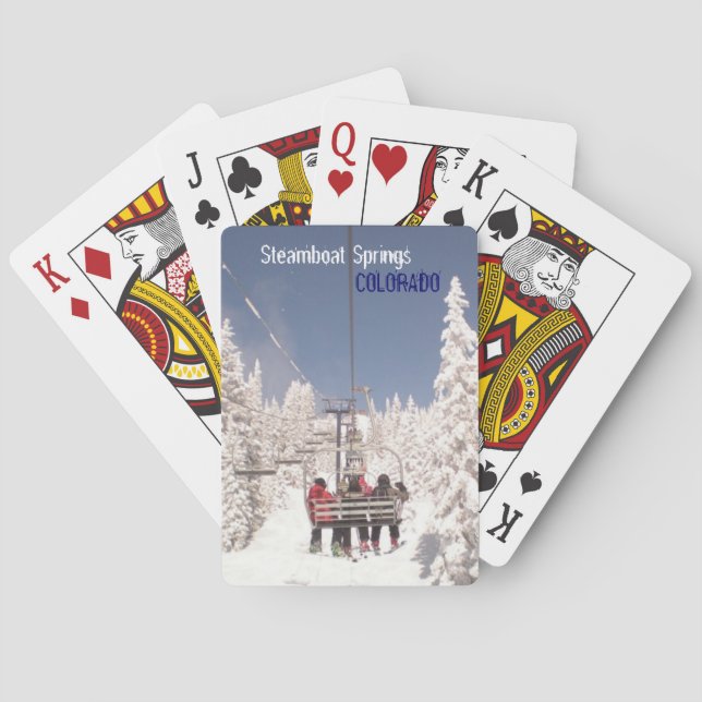 Baraja De Cartas Steamboat Springs Colorado winter playing cards (Reverso)