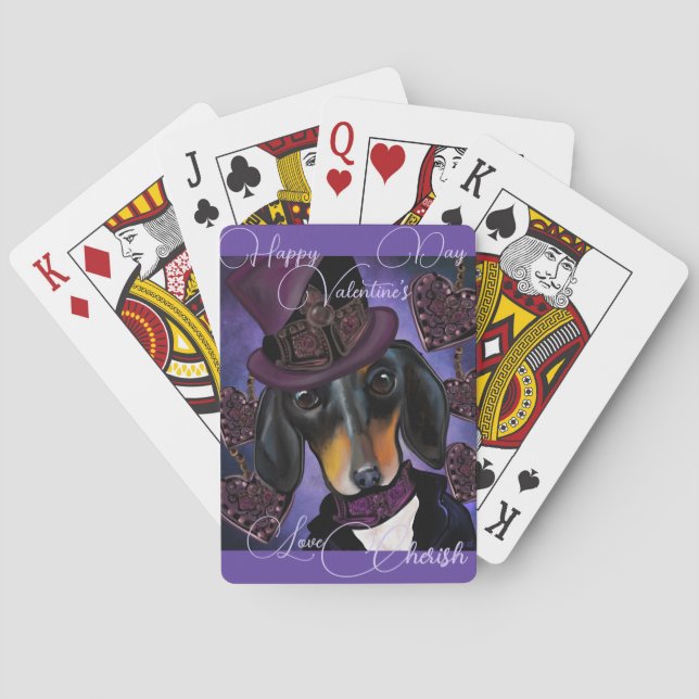 BARAJA DE CARTAS STEAMPUNK DACHSHUND (Reverso)