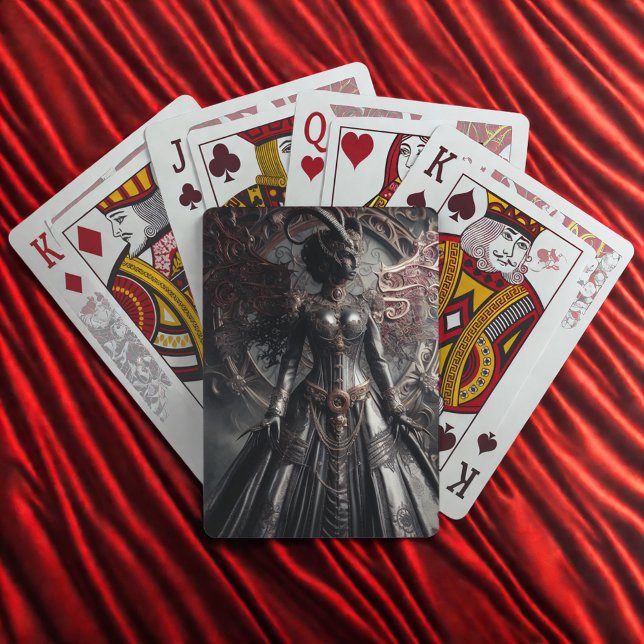 Baraja De Cartas Steampunk Fantasy Darkness Demon Fashion  (Subido por el creador)