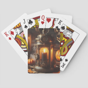 Baraja De Cartas Steampunk Halloween Black Lantern