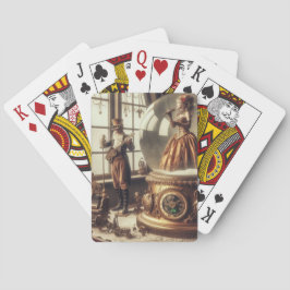 Baraja De Cartas Steampunk Victorian Music Snow Globe