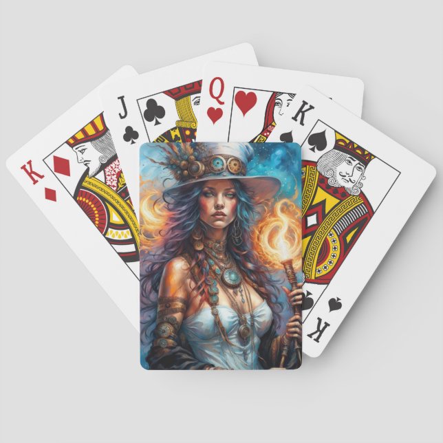 Baraja De Cartas Steampunk Voodoo Queen 1 (Reverso)