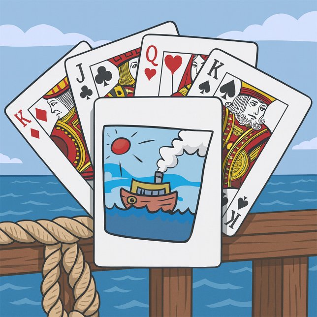 Baraja De Cartas Steamship personalizado sobre el arte náutico de l (Subido por el creador)