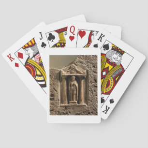 Baraja De Cartas Stele votivo del mármol y de la piedra arenisca