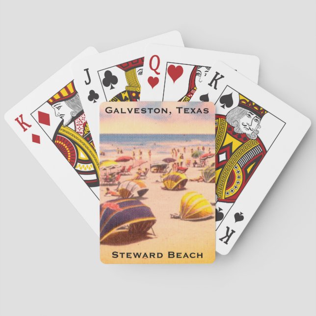 Baraja De Cartas Steward Beach, Galveston, Texas (Reverso)