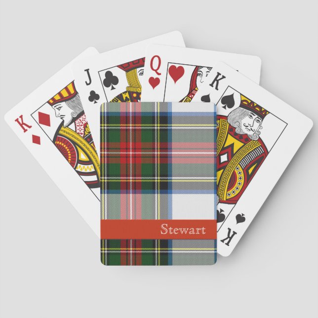 Baraja De Cartas Stewart Dress Tartan Plaid Playing Cards (Reverso)