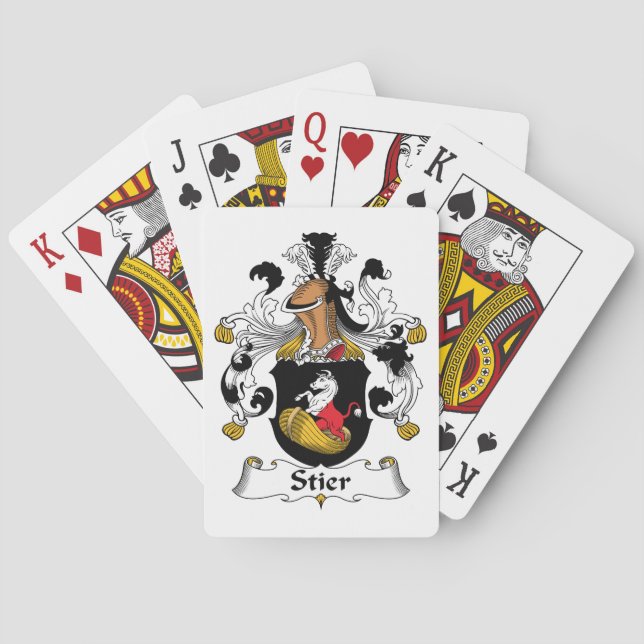 Baraja De Cartas Stier Family Crest (Reverso)