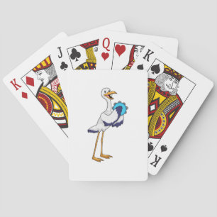 Baraja De Cartas Stork como músico con ambourine