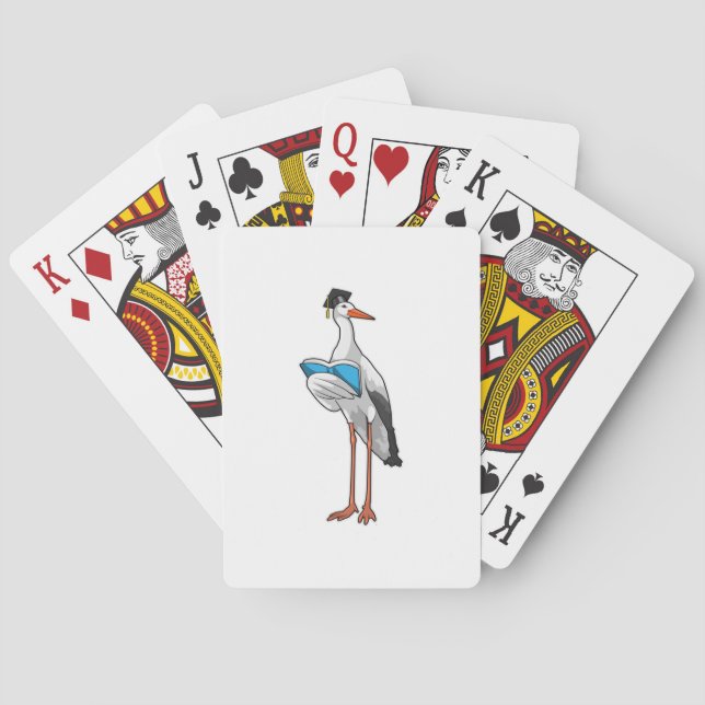 Baraja De Cartas Stork como profesor con libro (Reverso)