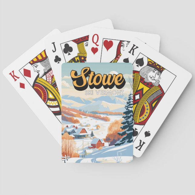 Baraja De Cartas Stowe Vermont Winter Vintage (Reverso)
