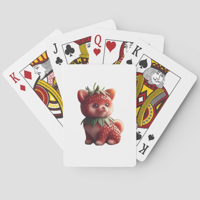 Baraja De Cartas Strawberry Pomeranian (Reverso)