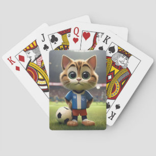 Baraja De Cartas "Striker perfecto: El gato de fútbol 3D"