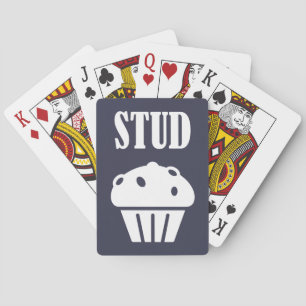 Baraja De Cartas STUD Muffin Manly Tough Guy Gracioso regalo de bue