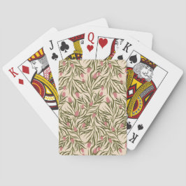 Baraja De Cartas Stylized pink bell-shaped floral pattern
