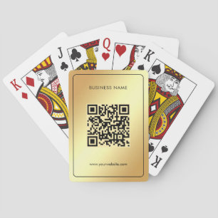 Baraja De Cartas Su código QR Cargar logotipo comercial Glam Gold