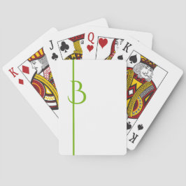 BARAJA DE CARTAS SU GRAN INICIAL VERDE Y LÍNEA EN CRISP WHITE