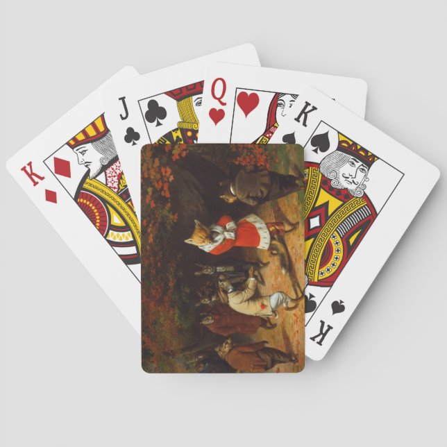 Baraja De Cartas Su Majestad recibe (por William Holbrook Beard) (Reverso)