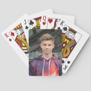 BARAJA DE CARTAS SU PERSONALIZADO DE FOTOGRAFÍAS JUGANDO TARJETAS