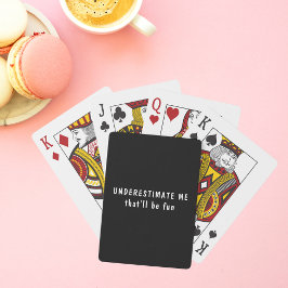 Baraja De Cartas Subestimarme el amor propio divertido moderno