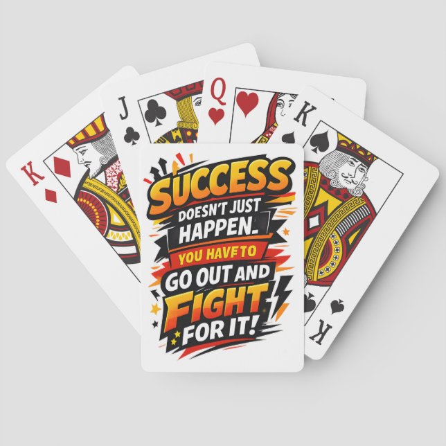Baraja De Cartas Success Fighter Quote (Reverso)