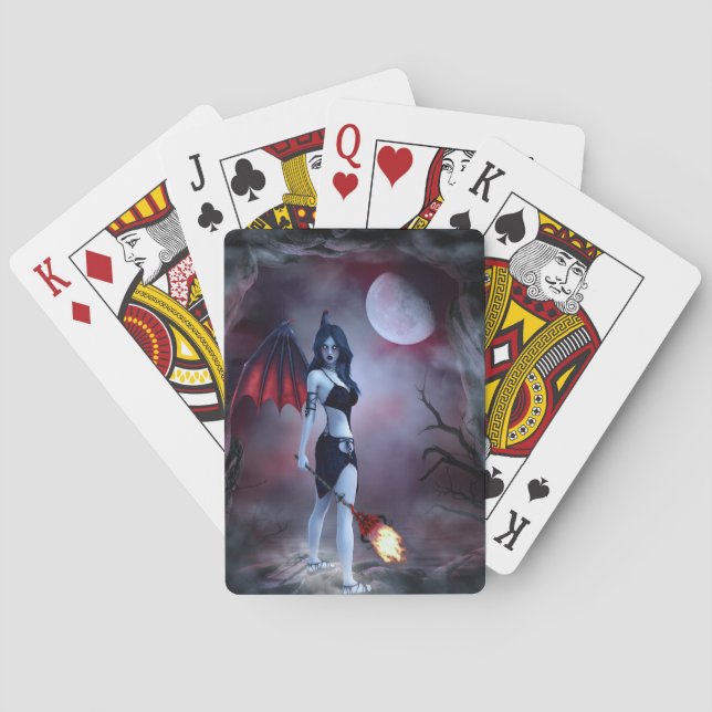 Baraja De Cartas Succubus de fuego lunar (Reverso)