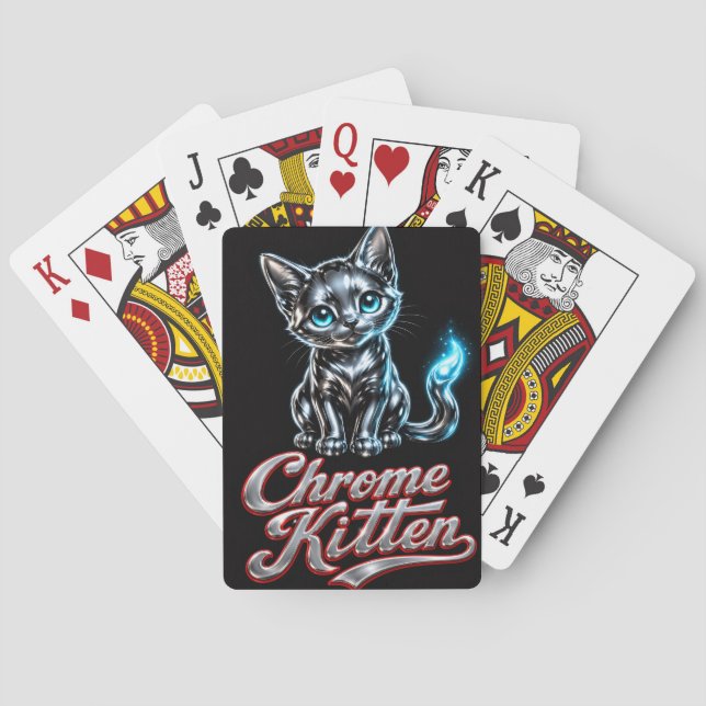 Baraja De Cartas Sudadera con capucha genial de Chrome Kitten (Reverso)