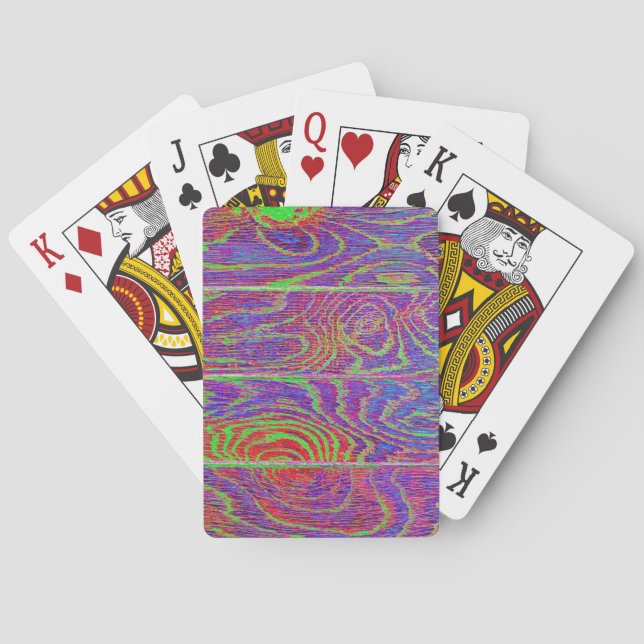 Baraja De Cartas Suelo De Madera (Reverso)