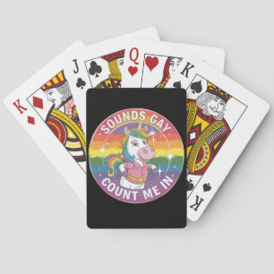 Baraja De Cartas Suena Gay Me Cuenta En Unicorn Rainbow LGBTQ