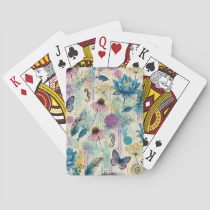 Baraja De Cartas Sueño Acuático Floral Vibrante