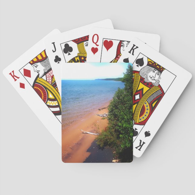 Baraja De Cartas Sueño del lago Michigan (Reverso)