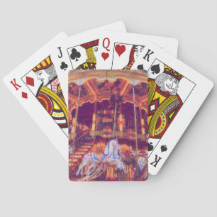 Baraja De Cartas sueño infantil - carrusel de caballos viejos