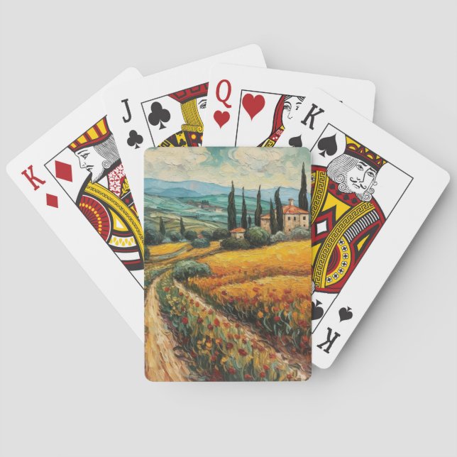 Baraja De Cartas Sueños de la Toscana Dorada (Reverso)