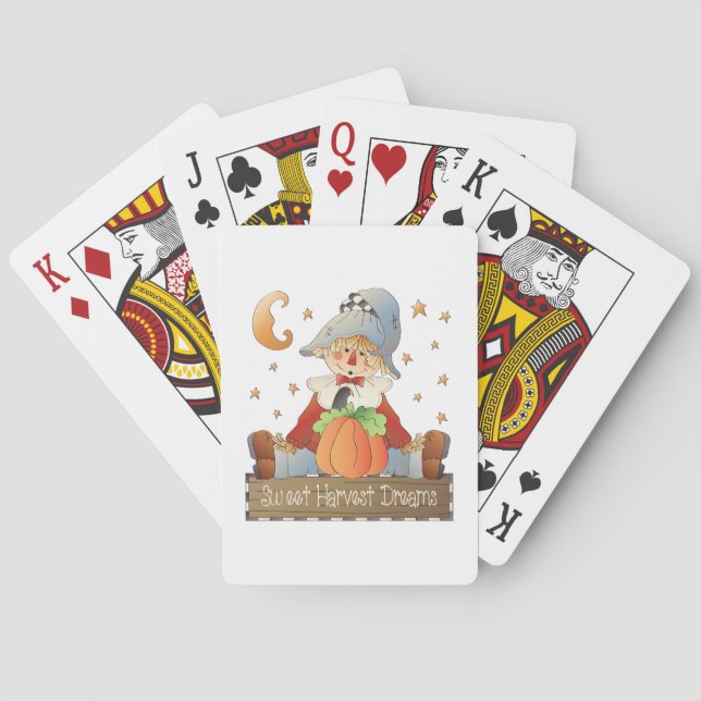 Baraja De Cartas Sueños Dulces de Cosecha de Otoño Espantapájaros (Reverso)