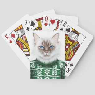Baraja De Cartas Suéter del gato del gatito