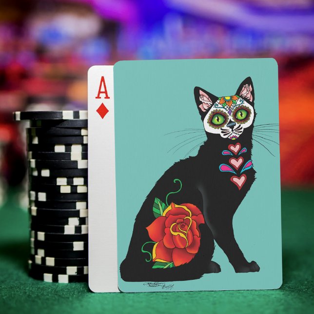 Baraja De Cartas Sugar Skull Black Cat (Subido por el creador)