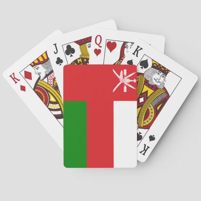 Baraja De Cartas Sultanato de la bandera de Omán (Reverso)