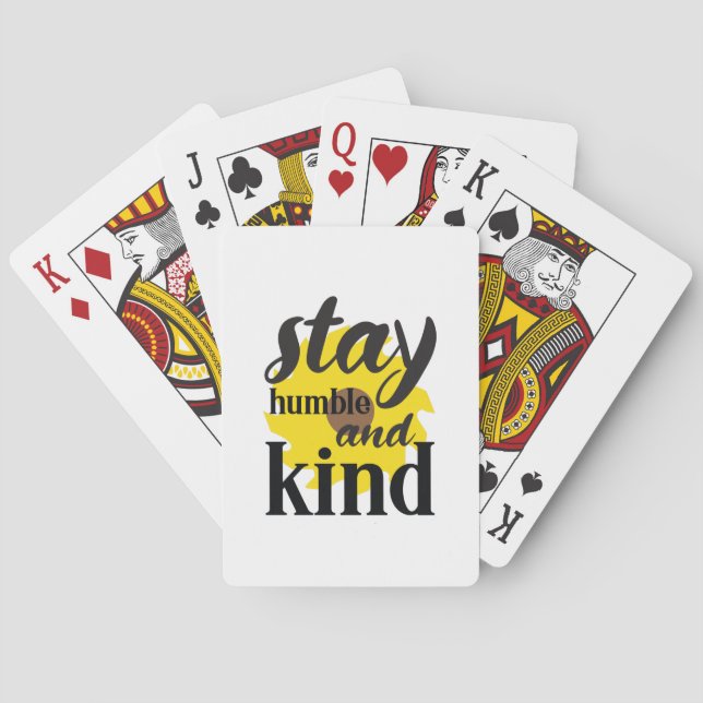 Baraja De Cartas Sunflower Lover | Seguir Siendo Humilde Y Amable (Reverso)