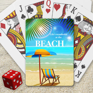 Baraja De Cartas Sunny Beach Summer Fun Cards Decoración De Diversa