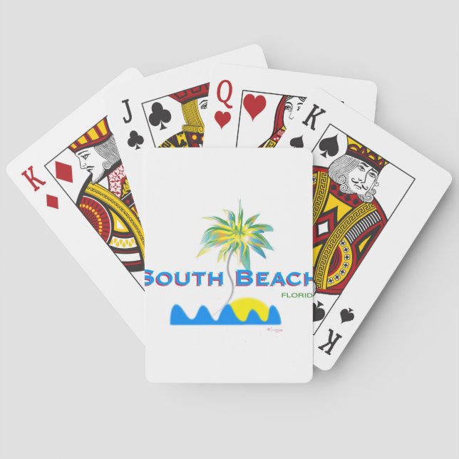 Baraja De Cartas Sunny South Beach, Florida (Reverso)