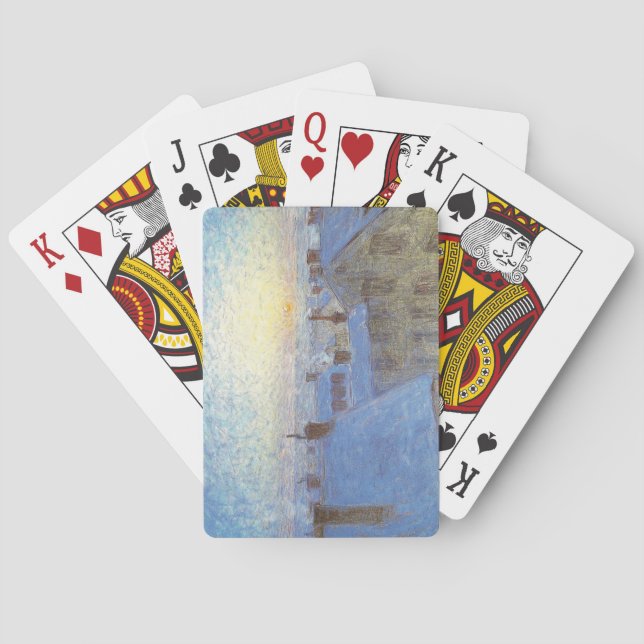 Baraja De Cartas Sunrise over the Rooftops (por Eugène Jansson) (Reverso)