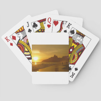 Baraja De Cartas Sunset Beach Tropical Ocean Water Peace Love Sand