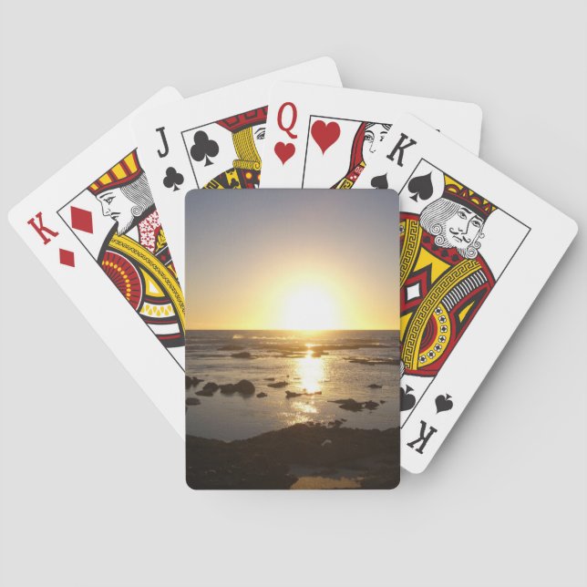 Baraja De Cartas Sunset de la playa de Kalbarri (Reverso)