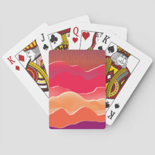 Baraja De Cartas Sunset Peaks Moderno Paper Collage Art