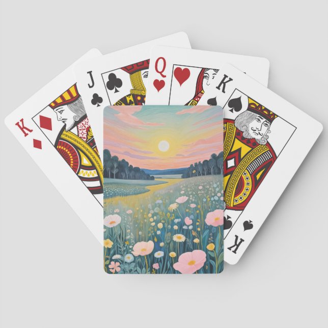 Baraja De Cartas Sunset Poppies (Reverso)